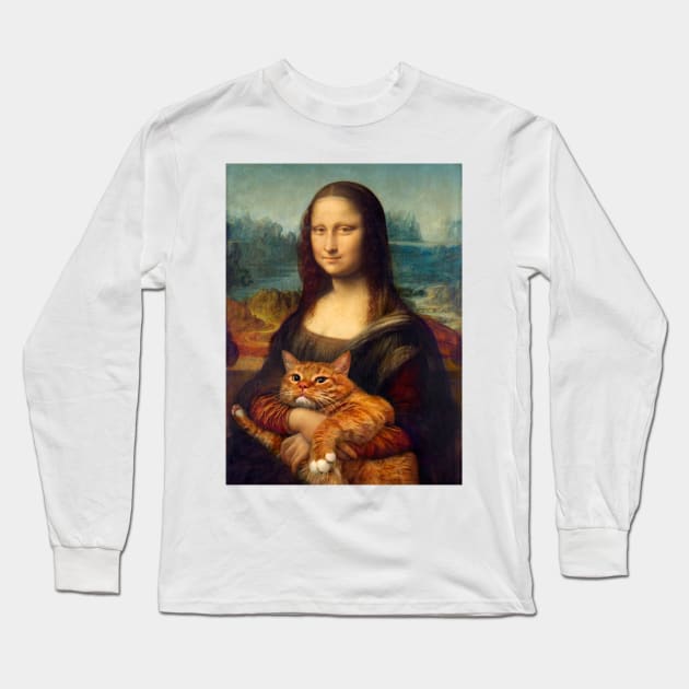 Mona Lisa Long Sleeve T-Shirt by timegraf